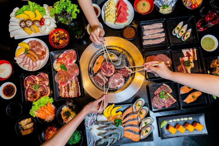 Set Grill Buffet At Korean Restaurant. Photography By GG STORY. Image Via Shutterstock 768x512 