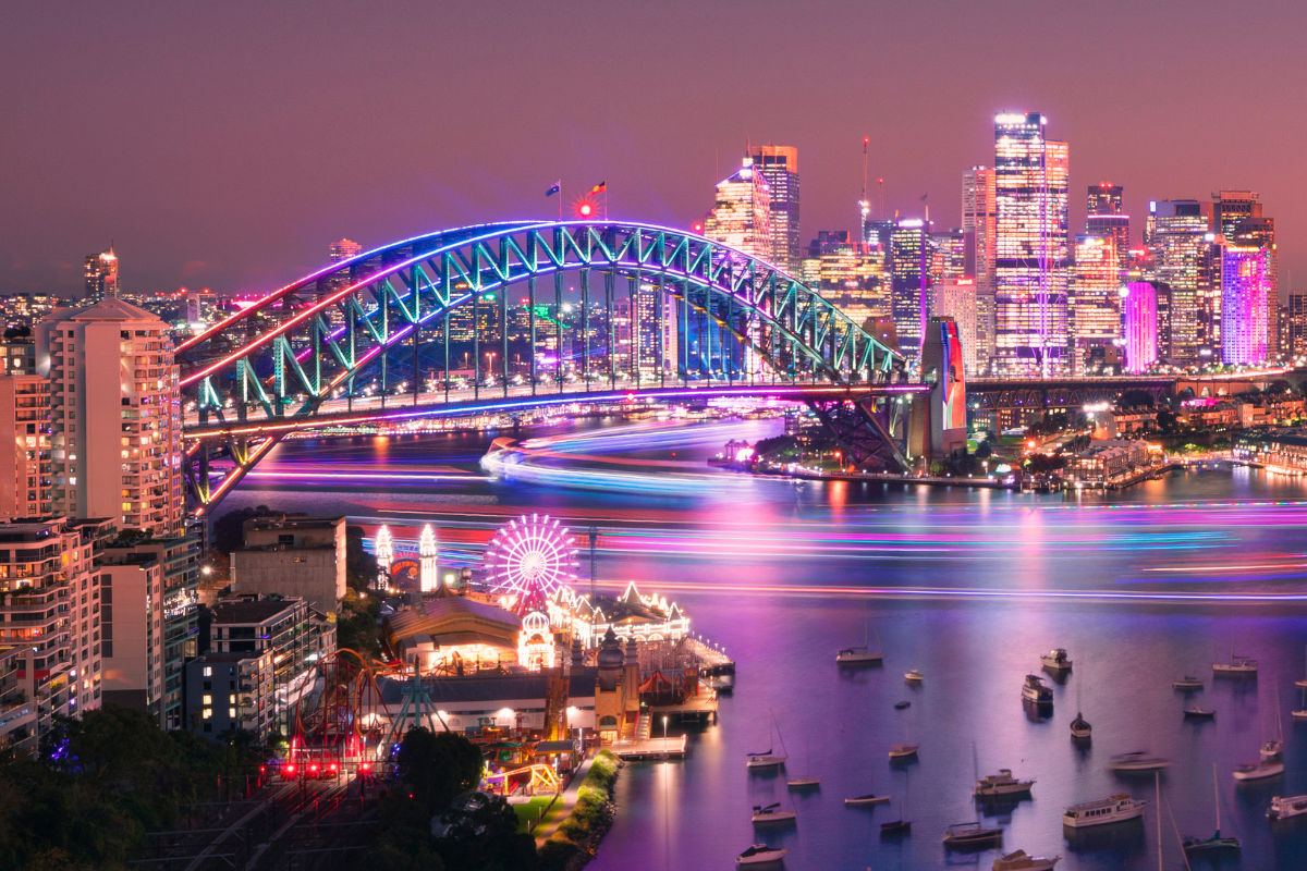 5 Things You Need to Know about Vivid Sydney 2024. Vivid Sydney. Photographed by Daniel Tran. Image via Destination NSW.