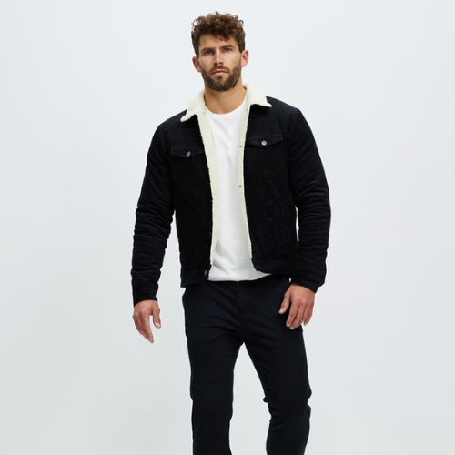 <strong>Staple Superior</strong> Sherpa Lined Cord Trucker Jacket