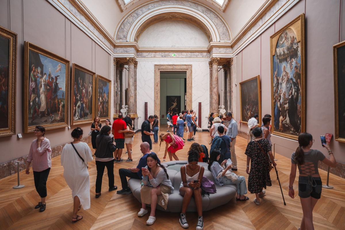 Inside the Louvre. Photography by Pandora Pictures. Image via Shutterstock
