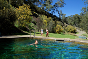 Yarrangobilly Caves Thermal Pool. Photographed by Trevor King. Image via Destination NSW.