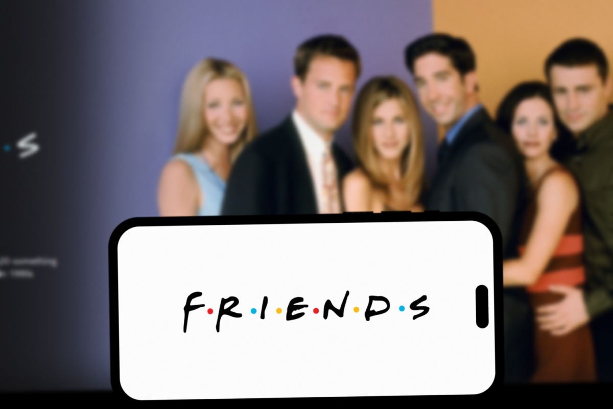 Poster and logo of Friends. Photography by QubixStudio. Image via Shutterstock