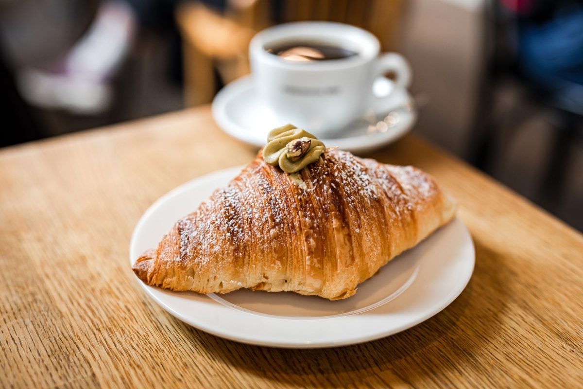 Pistachio croissants. Photography by Elena Gordeichik via Shutterstock