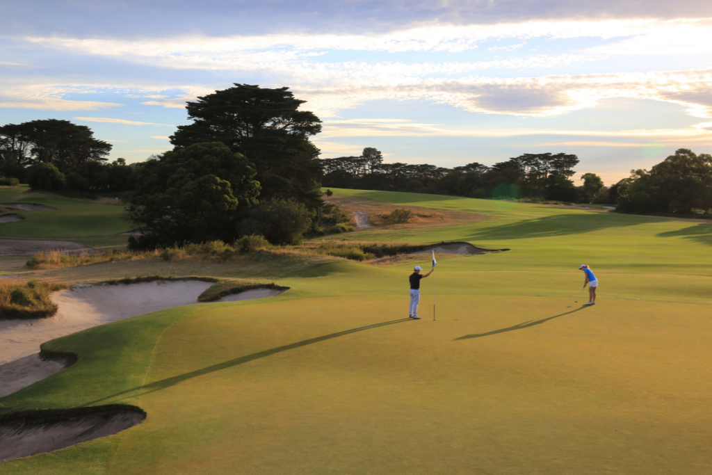 Royal Melbourne Golf Course - West course hole 4. Image via Visit Victoria